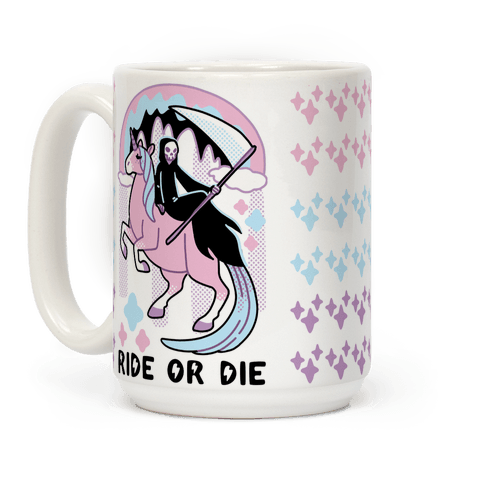Ride or Die - Grim Reaper and Unicorn Coffee Mug